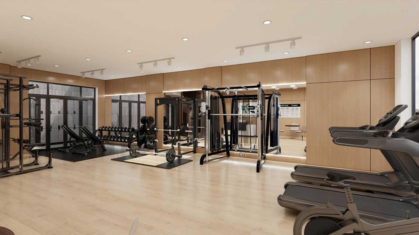 Khu cardio đặt gần cửa vào: tạo ấn tượng thị giác và tiện cho khách khởi động.