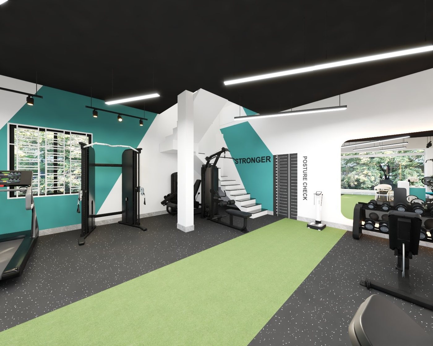Một cơ sở do đội StrongFit thiết kế và triển khai — từ bản vẽ, thi công tới lắp đặt và bàn giao vận hành.