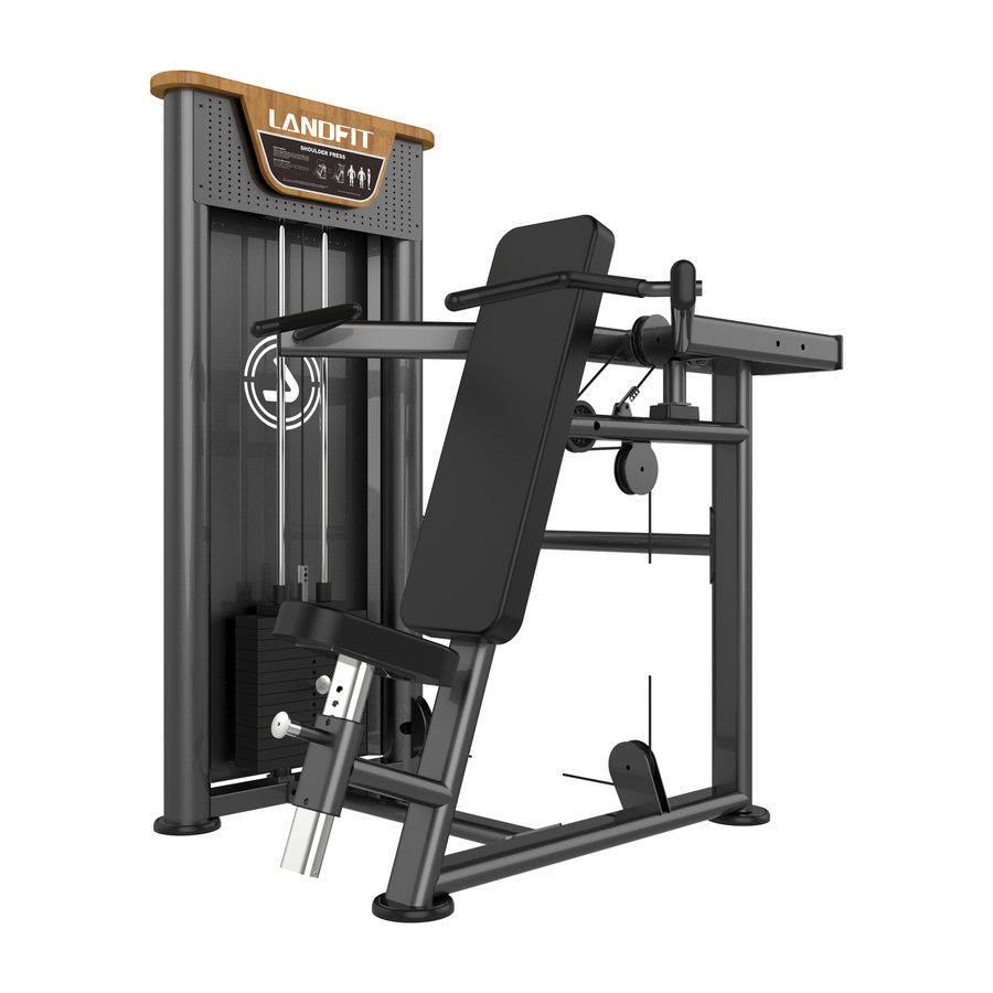 Shoulder Press — phát triển vai trước và vai giữa, lưng được đỡ cố định.